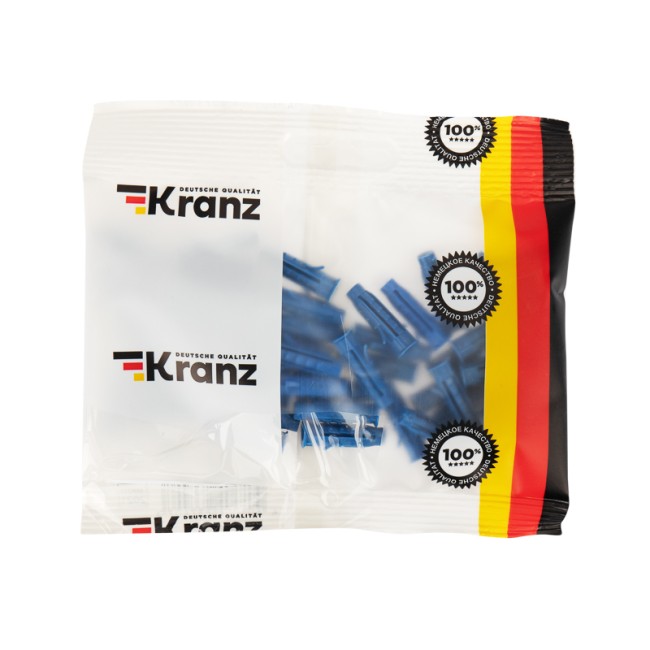 Дюбель распорный KRANZ 6х25, синий, пакет (50 шт./уп.) Дюбель распорный KRANZ 6х25, синий, пакет (50 шт./уп.)