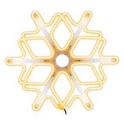 Фигура Снежинка из гибкого неона с эффектом тающих сосулек, 60х60 см, цвет свечения теплый белый/белый NEON-NIGHT Фигура Снежинка из гибкого неона с эффектом тающих сосулек, 60х60 см, цвет свечения теплый белый/белый NEON-NIGHT