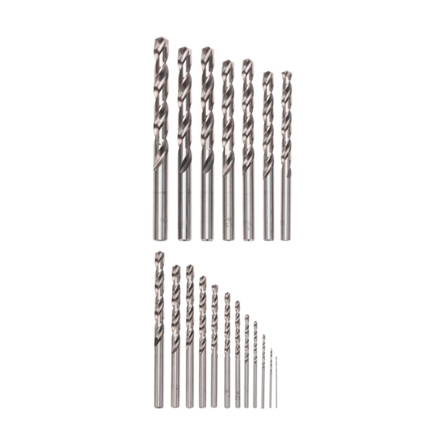 Набор сверл по металлу 1-10мм (через 0,5мм), 19 шт. Р6М5 Ц/Х KRANZ