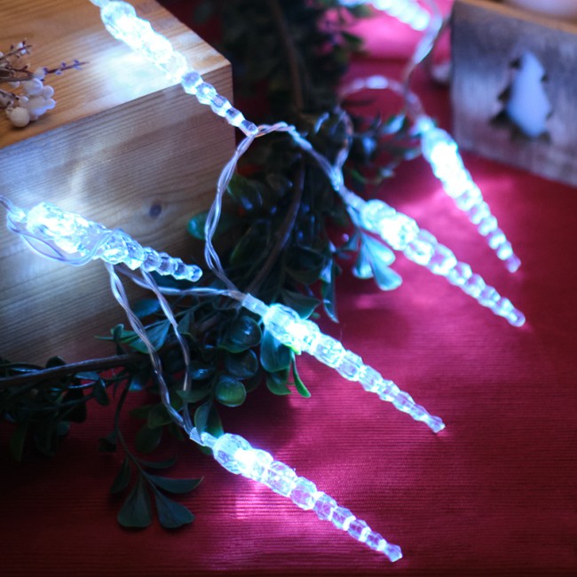 Гирлянда светодиодная Сосульки 1,5 м, 10 LED, прозрачный ПВХ, цвет свечения белый, 2 х АА (батарейки не в комплекте) NEON-NIGHT Гирлянда светодиодная Сосульки 1,5 м, 10 LED, прозрачный ПВХ, цвет свечения белый, 2 х АА (батарейки не в комплекте) NEON-NIGHT