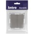 Выключатель 2-кл. СП Accent 6-104-09 10А IP20 250В AL/CU титан Intro Б0063499