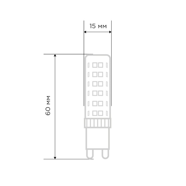 Лампа светодиодная капсульного типа JD-CORN G9 230В 5Вт 2700K теплый свет (поликарбонат) REXANT Лампа светодиодная капсульного типа JD-CORN G9 230В 5Вт 2700K теплый свет (поликарбонат) REXANT