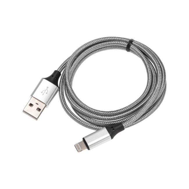 USB-Lightning кабель для iPhone/nylon/black-blue-yellow/1m/REXANT