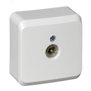 ЭТЮД Розетка телевизионная TV 0.7дБ наружная белая ЭТЮД Розетка телевизионная TV 0.7дБ наружная белая