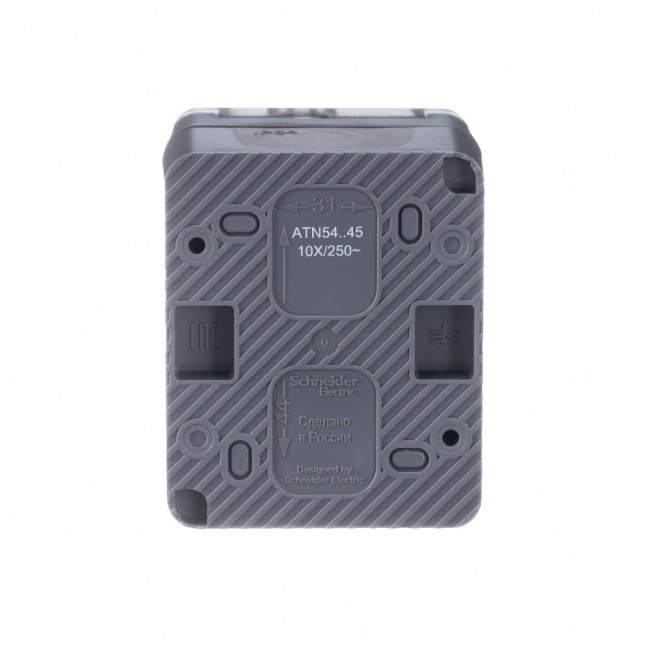 AtlasDesign Profi54 розетка с заземлением со шторками IP54 16А 250B, АНТРАЦИТ, Россия AtlasDesign Profi54 розетка с заземлением со шторками IP54 16А 250B, АНТРАЦИТ, Россия