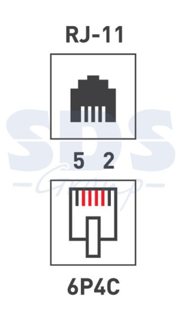 Розетка телефонная внешняя, 2 порта UTP, RJ-14 (6P4C), CAT 3 REXANT