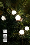 Гирлянда "Шарики" 10м OLDBL070-WW-E 70 тепл. бел. светодиодов соединяемая до 3шт уличная SHLights 4690601049674 Гирлянда "Шарики" 10м OLDBL070-WW-E 70 тепл. бел. светодиодов соединяемая до 3шт уличная SHLights 4690601049674