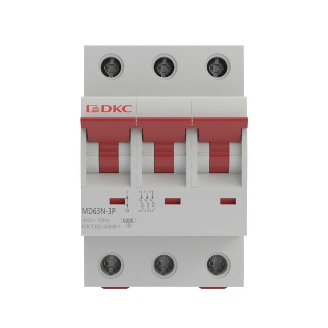 Выключатель автоматический модульный 3п C 50А 6кА MD63N YON MD63N-3PC50 Выключатель автоматический модульный 3п C 50А 6кА MD63N YON MD63N-3PC50