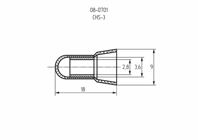 Концевая изолированная заглушка КИЗ-1, ø 2,8 мм (1,0-2,5 мм²) REXANT Концевая изолированная заглушка КИЗ-1, ø 2,8 мм (1,0-2,5 мм²) REXANT
