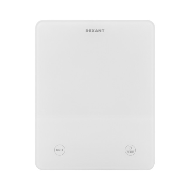 Весы кухонные электронные, белые/прямоугольные/стекло/до 5 кг REXANT