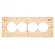 Шаблон для подрозетников c 4 отв. диам. 68 мм EKF Expert