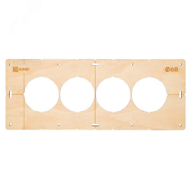 Шаблон для подрозетников c 4 отв. диам. 68 мм EKF Expert Шаблон для подрозетников c 4 отв. диам. 68 мм EKF Expert