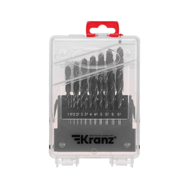 Набор сверл по металлу 1-10мм (через 0,5мм), 19 шт. HSS 4241 Ш/Х KRANZ