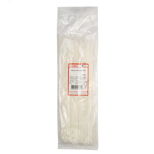 Хомут P6.6 стандартный, белый 3,6x300