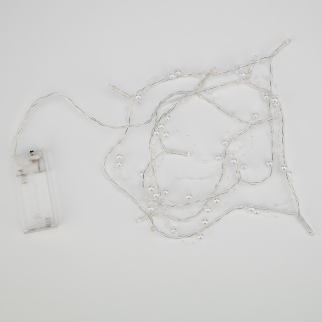 Гирлянда светодиодная Жемчужинки 1,5 м, 10 LED, прозрачный ПВХ, цвет свечения теплый белый, 2 х АА (батарейки не в комплекте) NEON-NIGHT Гирлянда светодиодная Жемчужинки 1,5 м, 10 LED, прозрачный ПВХ, цвет свечения теплый белый, 2 х АА (батарейки не в комплекте) NEON-NIGHT