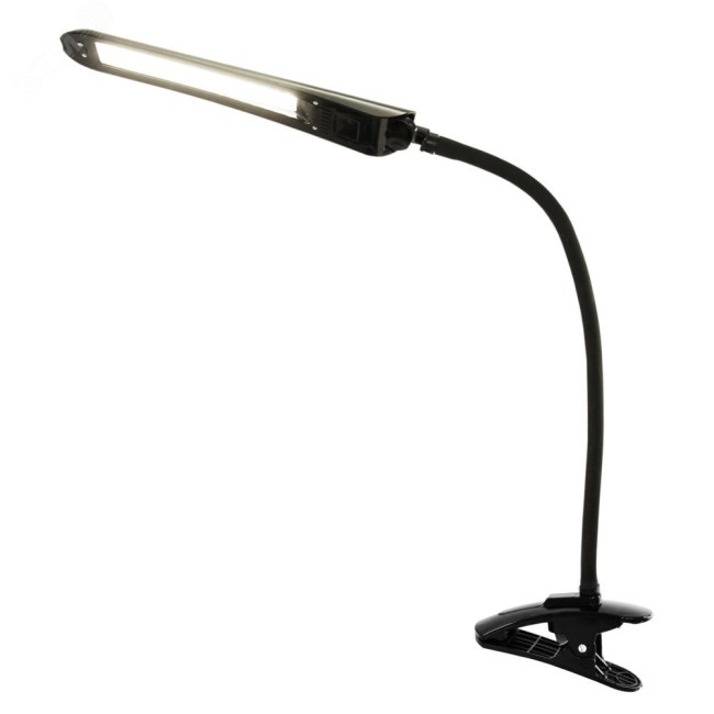 Светильник Гермес ПШ (LED, на прищепке), 8Вт, гибкая стойка 450 мм, сенсорный выкл., черный