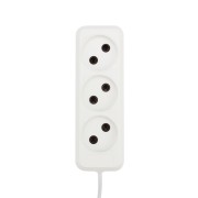 Удлинитель 3 гнезда, 1,5м, 2х0,75мм², б/з, белый REXANT Удлинитель 3 гнезда, 1,5м, 2х0,75мм², б/з, белый REXANT