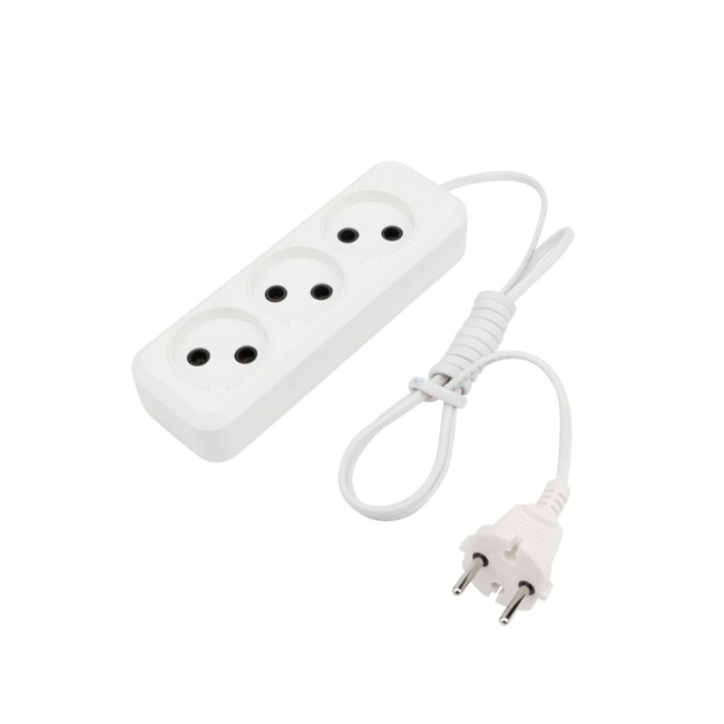 Удлинитель 3 гнезда, 1,5м, 2х0,75мм², б/з, белый REXANT Удлинитель 3 гнезда, 1,5м, 2х0,75мм², б/з, белый REXANT