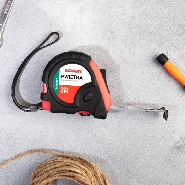 Рулетка измерительная Профи прорезиненный корпус, магнитная, 3м х 16мм Рулетка измерительная Профи прорезиненный корпус, магнитная, 3м х 16мм