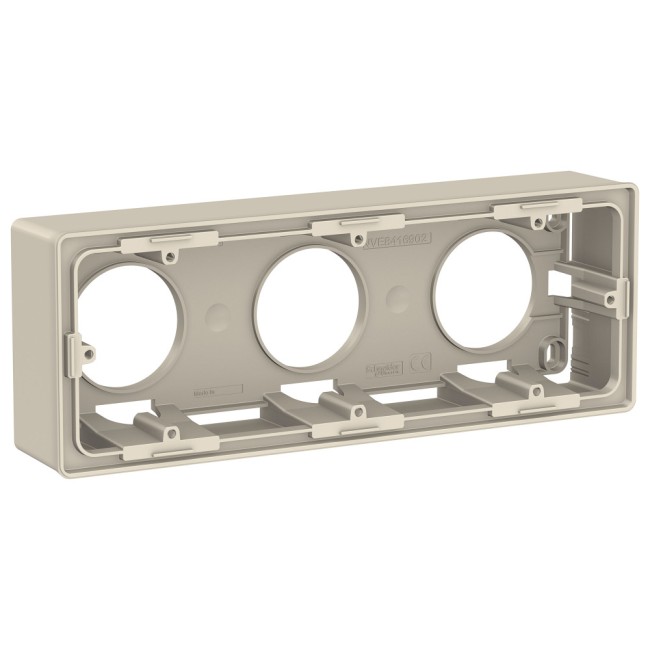 Коробка UNICA NEW для открытой установки 3-постовая бежевый Коробка UNICA NEW для открытой установки 3-постовая бежевый