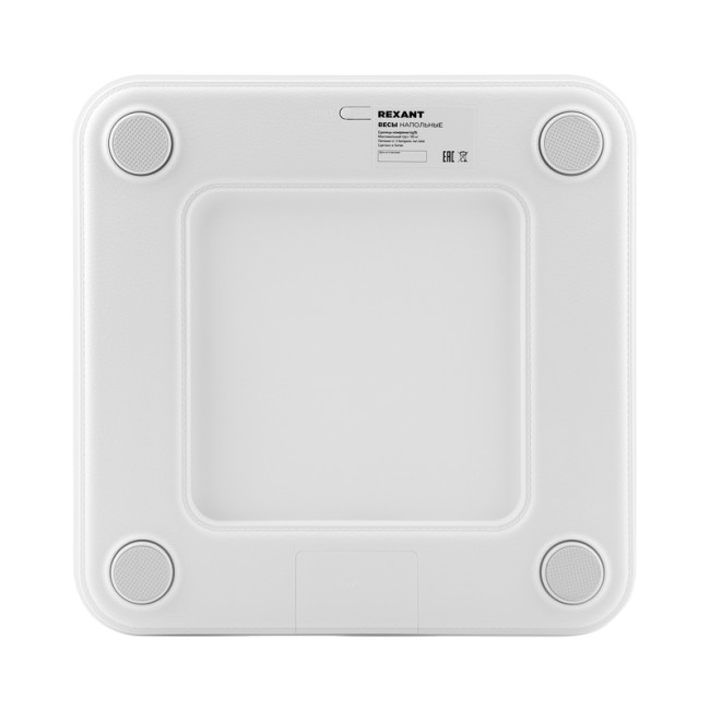 Весы напольные электронные, белые/стекло/до 180 кг REXANT