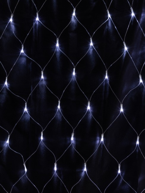 Гирлянда новогодняя "Сеть" 1,5х1,5 м, белый свет, 8 режимов, наружное использование, IP44, TDM Гирлянда новогодняя "Сеть" 1,5х1,5 м, белый свет, 8 режимов, наружное использование, IP44, TDM