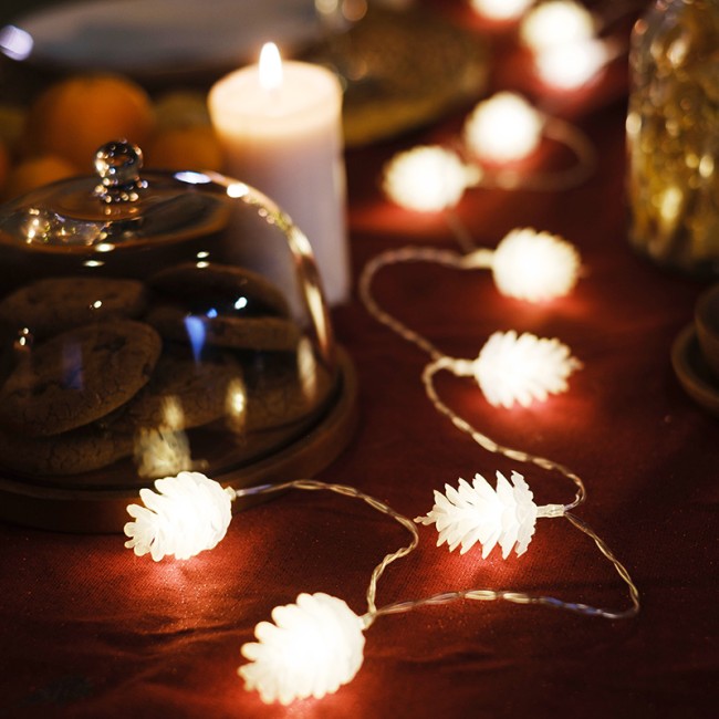 Гирлянда светодиодная Шишки 1,5 м, 10 LED, прозрачный ПВХ, цвет свечения теплый белый, 2 х АА (батарейки не в комплекте) NEON-NIGHT Гирлянда светодиодная Шишки 1,5 м, 10 LED, прозрачный ПВХ, цвет свечения теплый белый, 2 х АА (батарейки не в комплекте) NEON-NIGHT