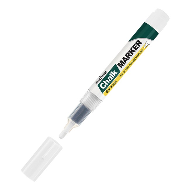 Маркер меловой Chalk Marker 3мм, спиртовая основа, белый MunHwa Маркер меловой Chalk Marker 3мм, спиртовая основа, белый MunHwa