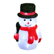 ULD-M1827-030/STA WHITE IP20 SNOWMAN-3 Фигура светодиодная «Снеговик-3», 30 светодиодов, размер 18*15*27 см, цвет свечения-белый, IP20.