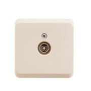 ЭТЮД Розетка телевизионная TV 0.7дБ наружная бежевая ЭТЮД Розетка телевизионная TV 0.7дБ наружная бежевая