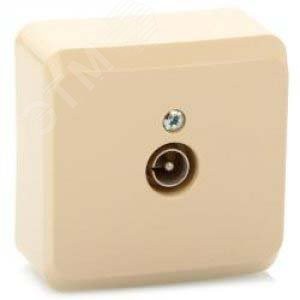 ЭТЮД Розетка телевизионная TV 0.7дБ наружная бежевая ЭТЮД Розетка телевизионная TV 0.7дБ наружная бежевая