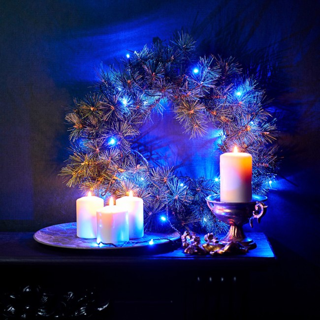 Гирлянда Твинкл Лайт 4 м, темно-зеленый ПВХ, 25 LED, цвет: Синий Гирлянда Твинкл Лайт 4 м, темно-зеленый ПВХ, 25 LED, цвет: Синий