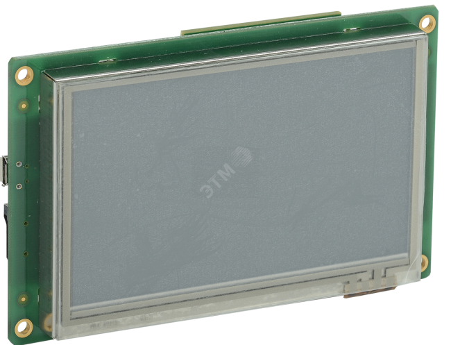 Панель оператора 4,3'' с сенсорно-резистивным дисплеем без корпуса ЦПУ Cortex A8 600МГц экран 16:9 (480х272) цветопередача 16бит USB 1xHost 1xSlave слот для microSD карты RS485/232 24В DC ONI