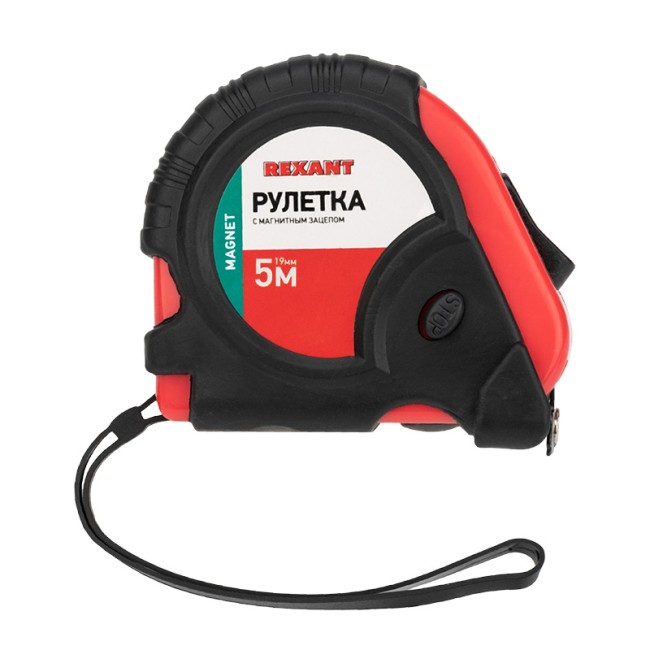 Рулетка измерительная Профи прорезиненный корпус, магнитная, 5м х 19мм Рулетка измерительная Профи прорезиненный корпус, магнитная, 5м х 19мм