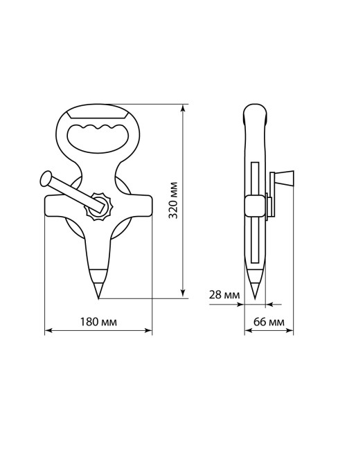 Мерная лента, 50 м х 13 мм, стальное полотно, открытый корпус, штык для фиксации "Рубин" TDM