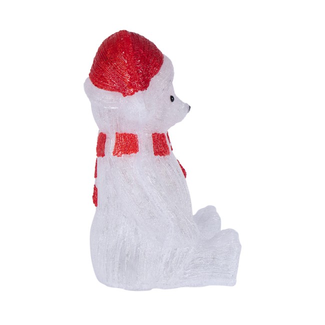 Акриловая светодиодная фигура Медвежонок в красном колпаке 56 см, 200 светодиодов, IP 65, понижающий трансформатор в комплекте, NEON-NIGHT Акриловая светодиодная фигура Медвежонок в красном колпаке 56 см, 200 светодиодов, IP 65, понижающий трансформатор в комплекте, NEON-NIGHT