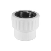 Муфта комбинированная 20 х 1/2' ВР полипропиленовая PPR белая Муфта комбинированная 20 х 1/2' ВР полипропиленовая PPR белая