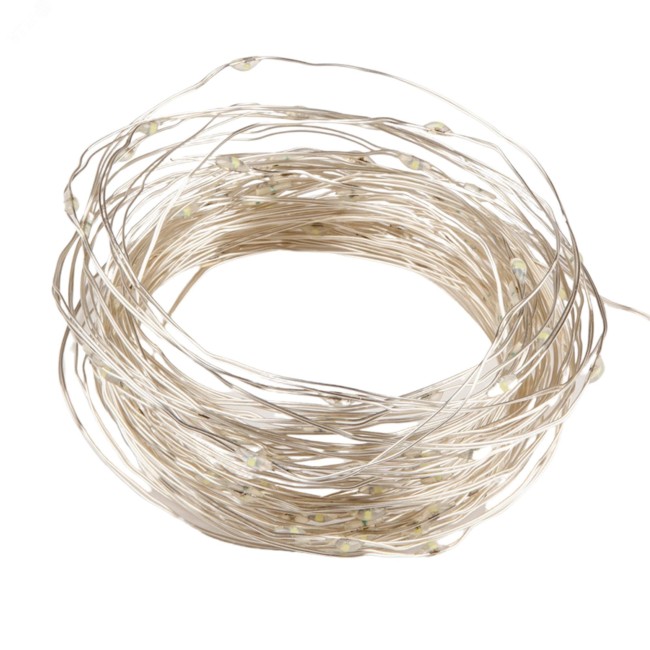 ULD-S1000-100/DTA/RC RGB IP44 Гирлянда светодиодная, 10м. 100 светодиодов. RGB свет. Пульт ДУ (в/к). Провод прозрачный. ТМ Uniel