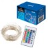 ULD-S1000-100/DTA/RC RGB IP44 Гирлянда светодиодная, 10м. 100 светодиодов. RGB свет. Пульт ДУ (в/к). Провод прозрачный. ТМ Uniel