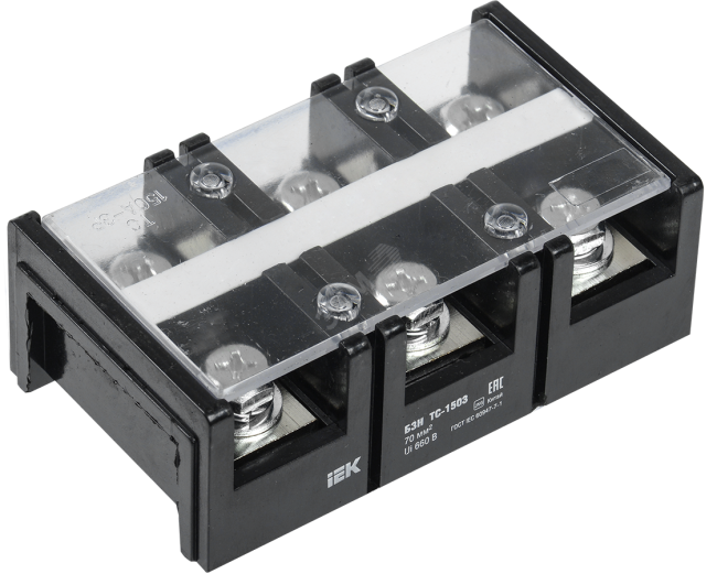 Блок зажимов БЗН ТС-1503 70 мм2 150A 3 пары IEK