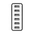 Сетевое зарядное устройство REXANT 6хUSB, 1000mA, черное