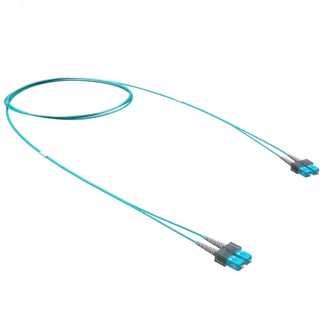 Оптический коммутационный шнур Duplex SC/UPC-SC/UPC 50/125 (OM3) 1 м