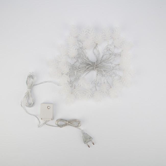 Гирлянда светодиодная Шишки 5 м, 30 LED, прозрачный ПВХ с контроллером, цвет свечения теплый белый NEON-NIGHT Гирлянда светодиодная Шишки 5 м, 30 LED, прозрачный ПВХ с контроллером, цвет свечения теплый белый NEON-NIGHT