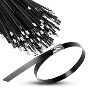 Хомут кабельный 7.9х400 сталь ANSI 316 с покрытием TOKOV ELECTRIC TKE-HM316-7.9-400-C/100