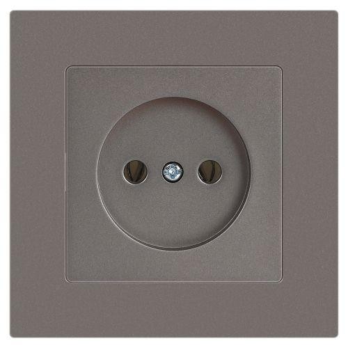 Розетка 1-м СП Accent 6-201-09 16А IP20 250В 2P титан Intro Б0063673 Розетка 1-м СП Accent 6-201-09 16А IP20 250В 2P титан Intro Б0063673