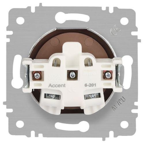 Розетка 1-м СП Accent 6-201-09 16А IP20 250В 2P титан Intro Б0063673 Розетка 1-м СП Accent 6-201-09 16А IP20 250В 2P титан Intro Б0063673