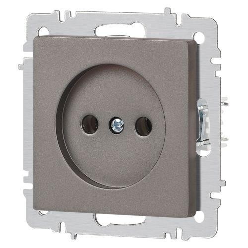 Розетка 1-м СП Accent 6-201-09 16А IP20 250В 2P титан Intro Б0063673 Розетка 1-м СП Accent 6-201-09 16А IP20 250В 2P титан Intro Б0063673