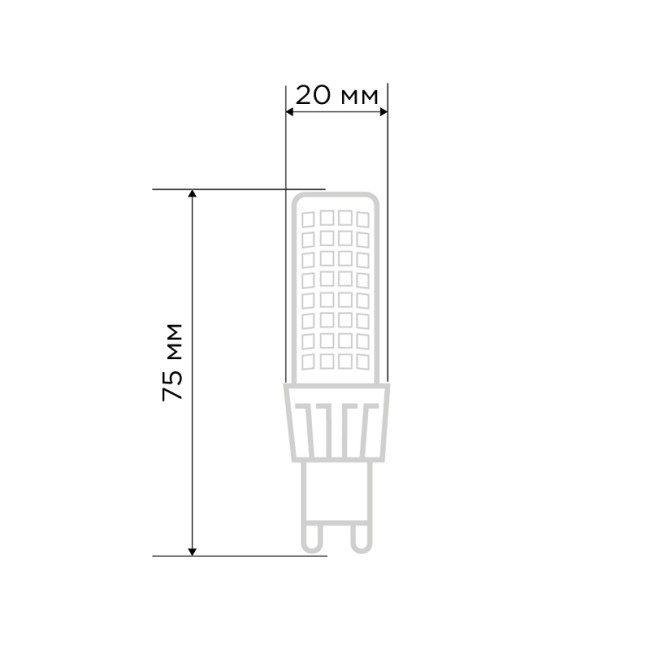 Лампа светодиодная капсульного типа JD-CORN G9 230В 7Вт 2700K теплый свет (поликарбонат) REXANT Лампа светодиодная капсульного типа JD-CORN G9 230В 7Вт 2700K теплый свет (поликарбонат) REXANT
