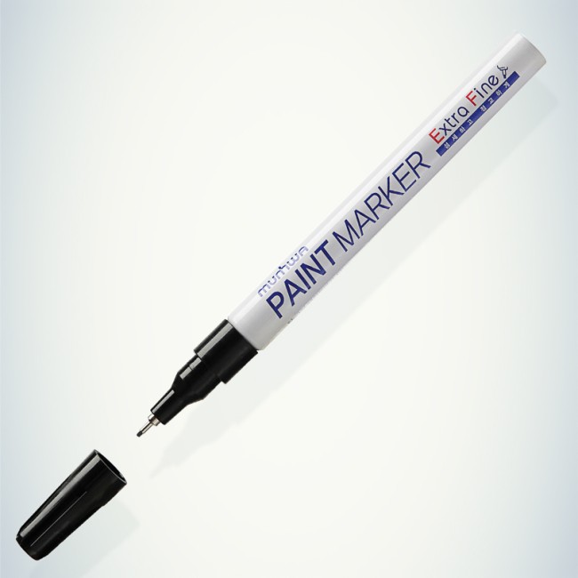 Маркер-краска Extra Fine Paint Marker 1мм, нитрооснова, черный MunHwa Маркер-краска Extra Fine Paint Marker 1мм, нитрооснова, черный MunHwa