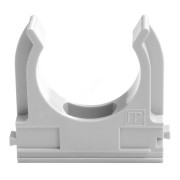 Держатель 20 мм ПВХ серый для труб Держатель 20 мм ПВХ серый для труб